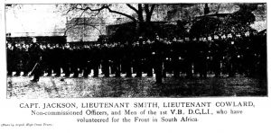 D.C.L.I. on parade before their departure to South Africa in 1900.