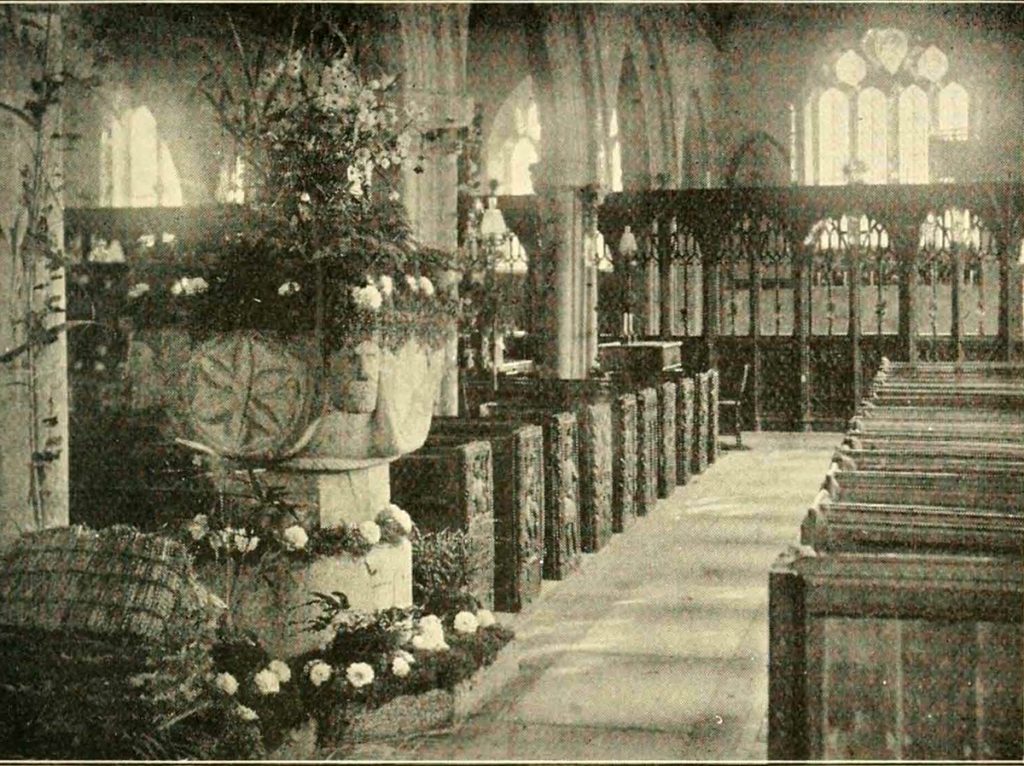 Altarnun Church interior in 1901