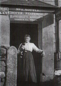 Emma Nottle outside her shop at Bolventor