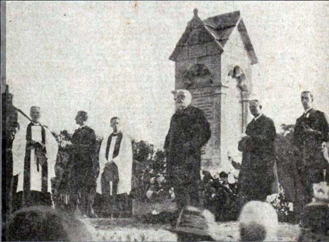 Lewannick war memorial dedication in November 1921 by Sir George Croydon- Marks MP.