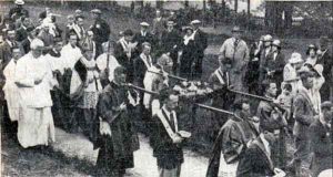 St. Cuthbert Mayne pilgrimage through the Castle Green in 1932.