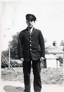 Stanley Tout in his railway uniform.