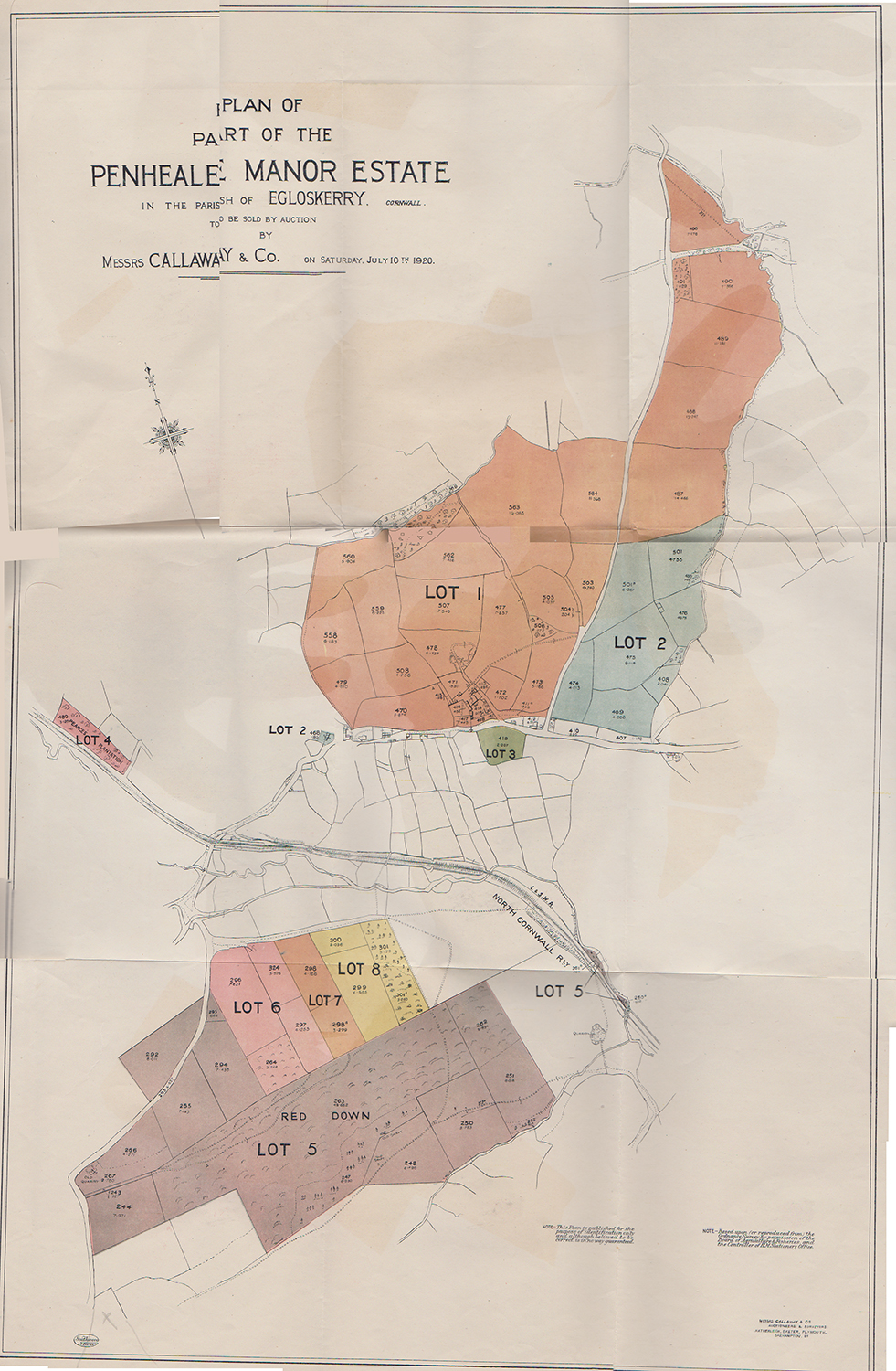 1920-penheale-estate-sale-map