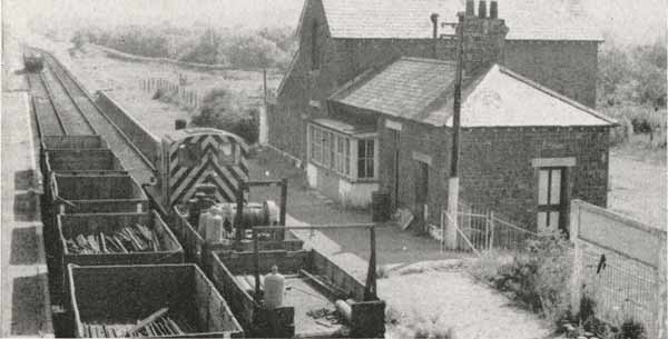 May 1968 at Tower Hill Station a BR 204 hp 0-6-0 shunter that was on loan to the contractors who were taking up the line. Photo by F.W. Crudass 