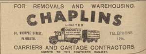 chaplins-1935-advert