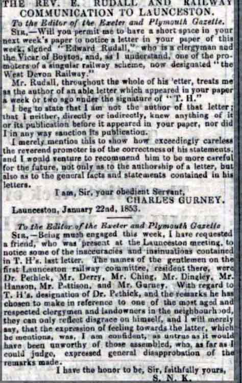 charles-gurney-correspondence-in-the-exeter-and-plymouth-gazette-29-january-1853