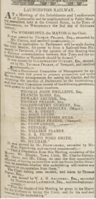 Exeter and Plymouth Gazette December 21st 1844.