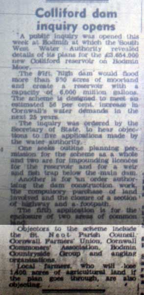 Colliford inquiry article from January 1976.