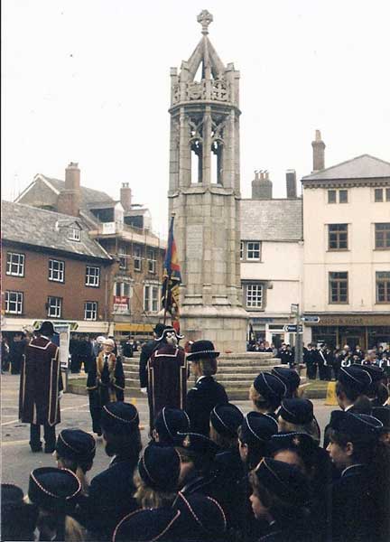 Jim Hughes as Launceston mayor walks from the War Memorial after laying a wreath. Photo courtesy of Anna Duke.