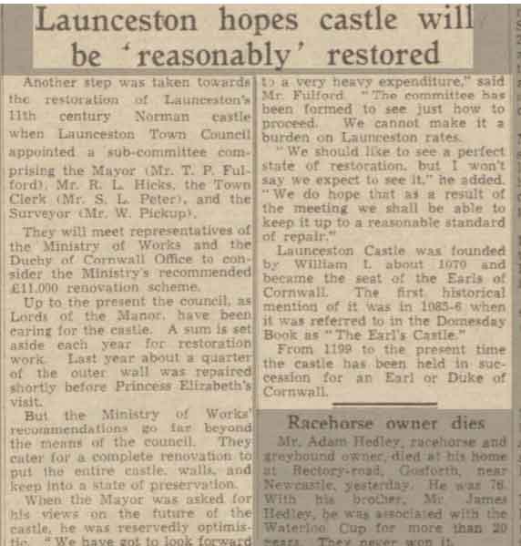 launceston-castle-renovation-western-morning-news-25-march-1950