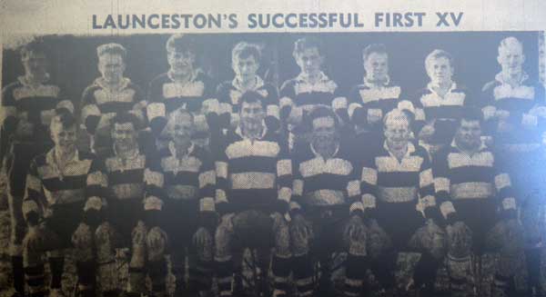 Launceston Rugby Team 1963.
