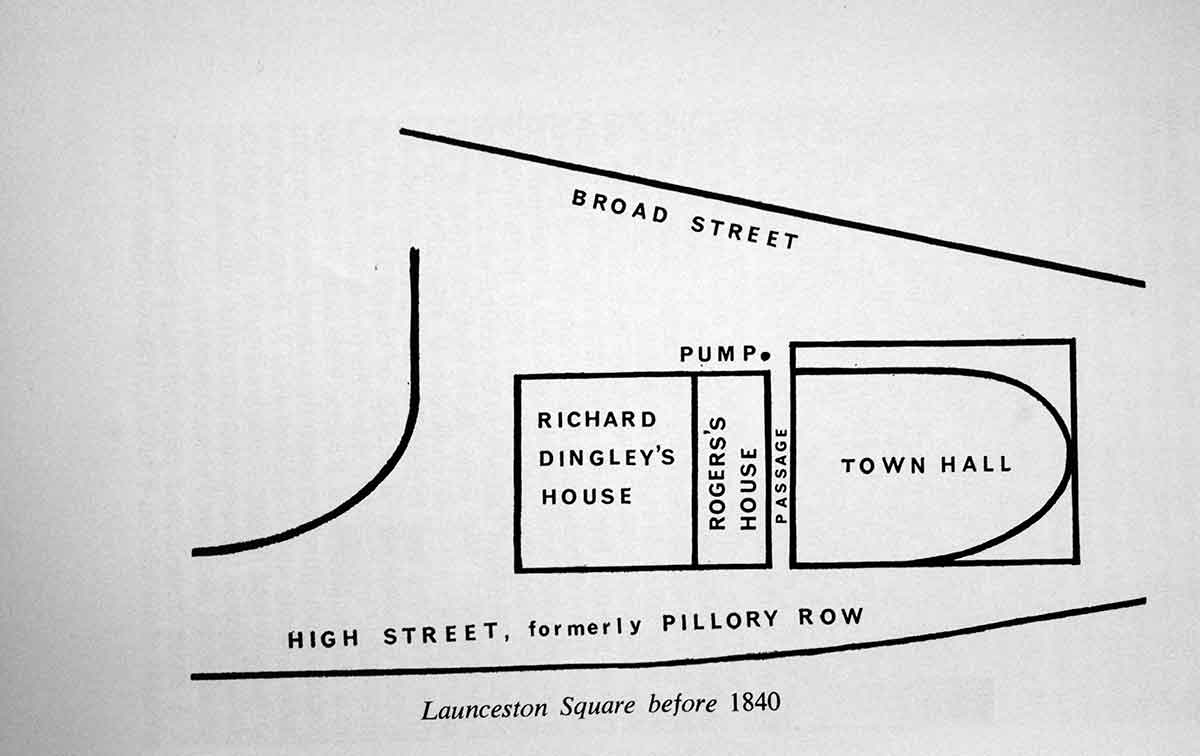launceston-town-centre-map-before-1840