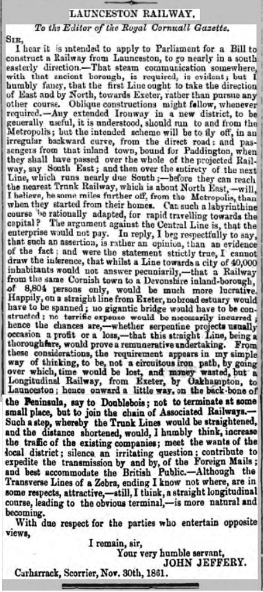 letter-regarding-launceston-railway-1861