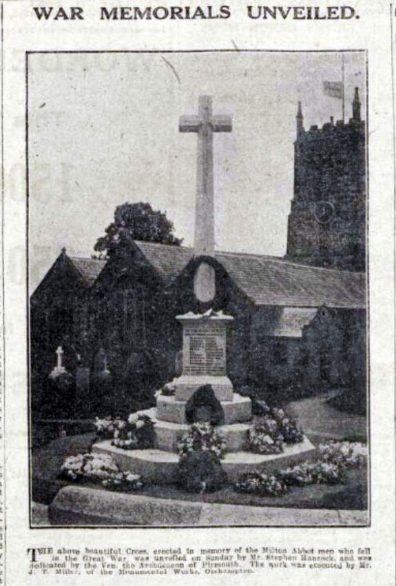 milton-abbot-war-memorial-1921
