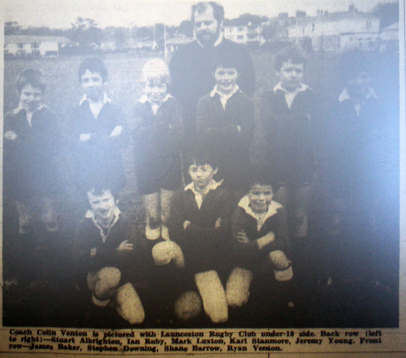 Launceston under 10's Rugby Team 1985.