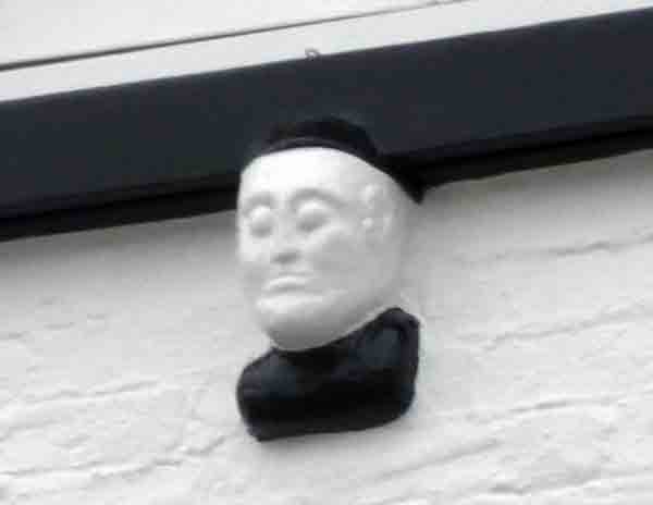 Above the former M.P. For Launceston, Mr Haliburton died on 27 August, 1865, after a short illness. One of the honours from Launceston was a bust of himself, which was inserted into the fabric of the front of the White Hart Hotel, just below the window of the room it is thought he stayed in on his visits to the Borough.