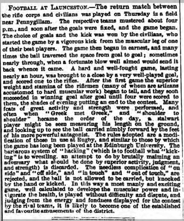 September 30th 1869 football article