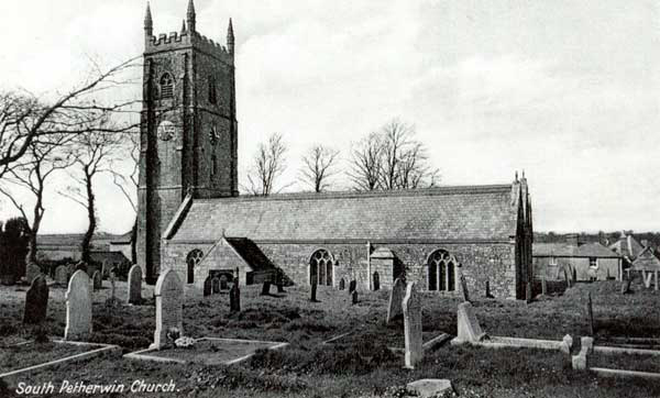 ST. Paternus Church, South Petherwin c.1910.