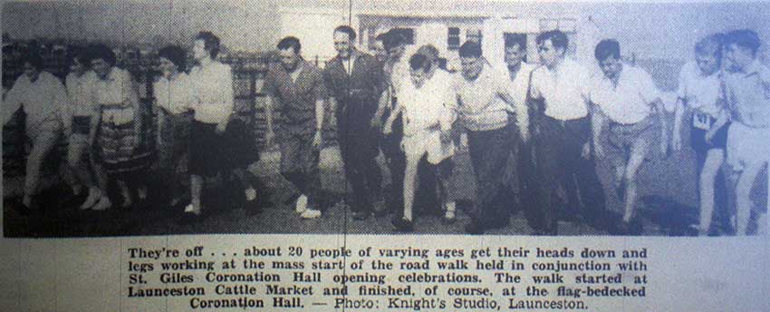 st-giles-coronation-hall-opening-walk-to-launceston-in-1961