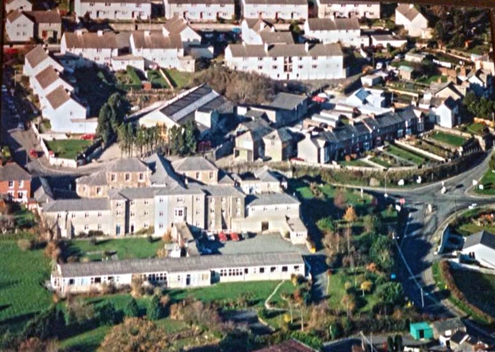 Aerial of St. Mary's Hospital, Launceston, Cornwall