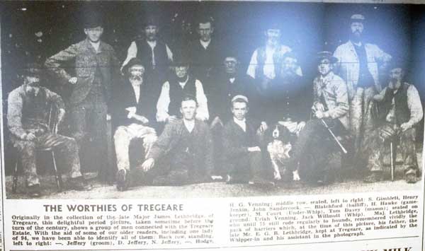Tregeare Worthies from 1899.
