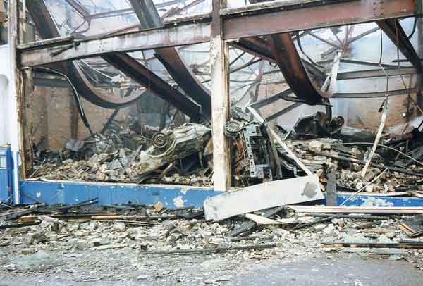 The damage caused by the 1992 Fire.