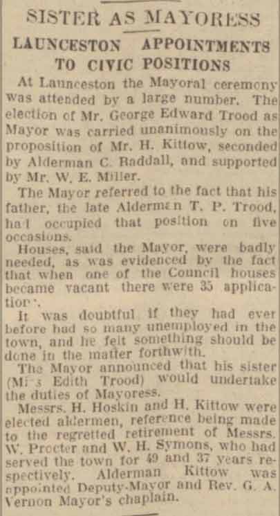 george-trood-mayor-announcement-november-1932