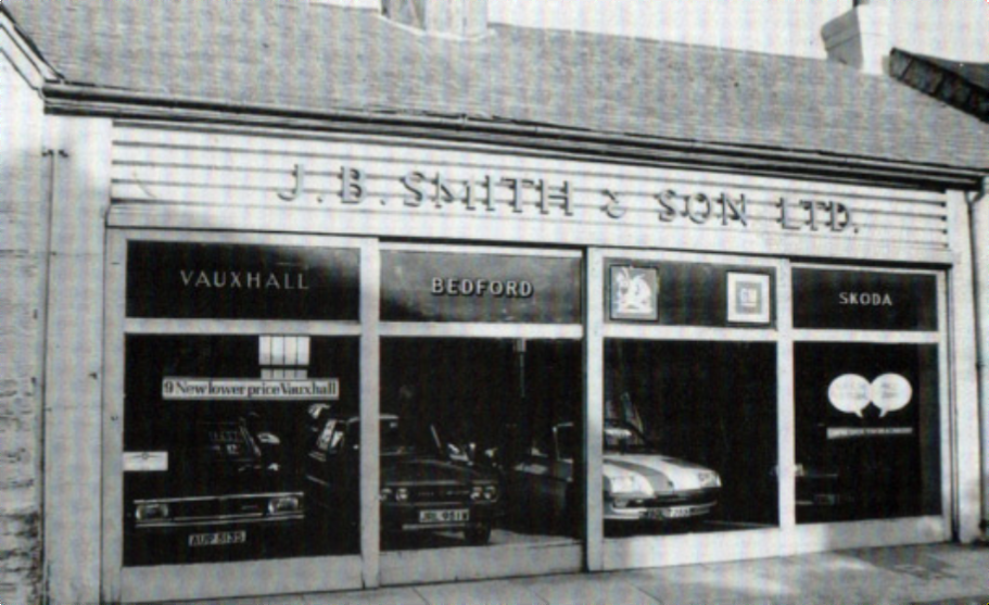 J. B. Smith and Son showroom in Western Road in the early 1980's.