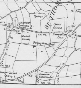 1930 Map of Pennygillam, Launceston.