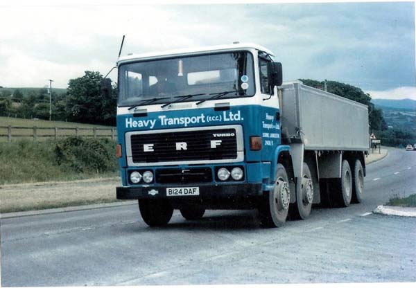 Heavy Transport ERF on the old A30 Lifton. Photo Courtesy of Steve Dymond