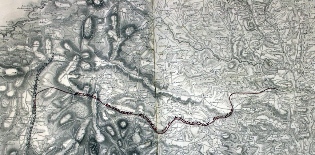 1874 Camelford, Altarnun and Launceston railway overview map