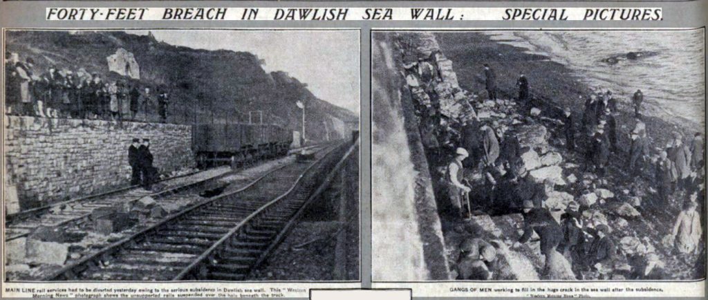 Dawlish sea wall 1930