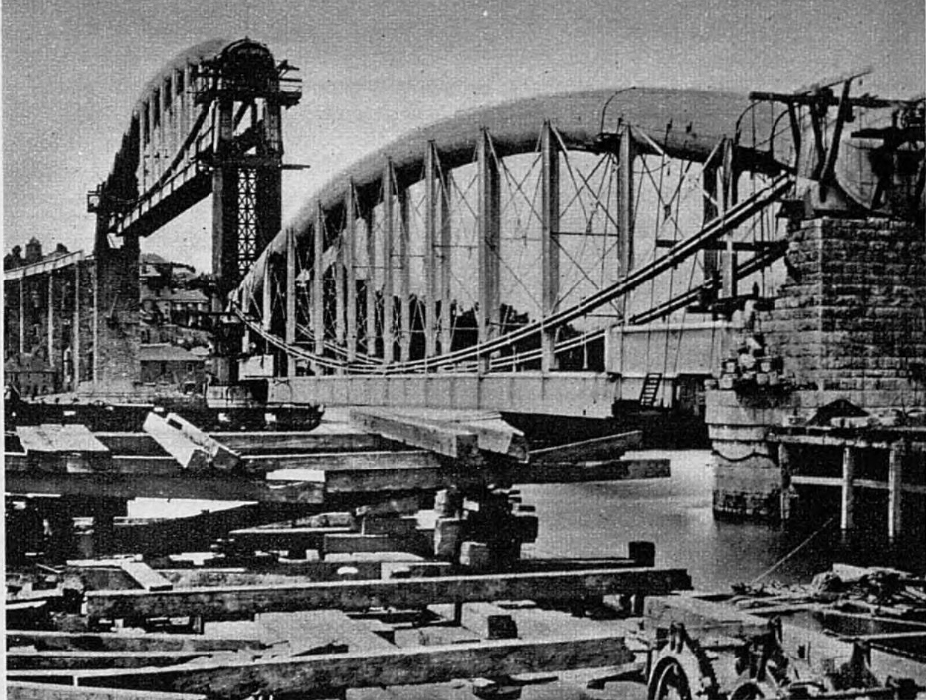 Royal Albert Bridge construction in 1857