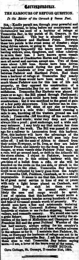 Tremoutha Harbour refuge 10 January 1885