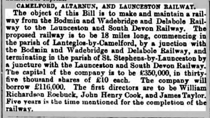 West Briton and Cornwall Advertiser 31 December 1874