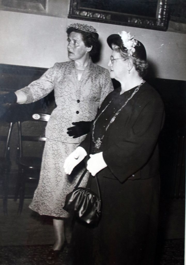 Gwendoline and the new mayoress in 1956