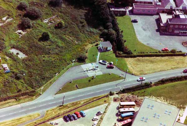 Prout's filling station on the old A30 by Longlands Hospital.