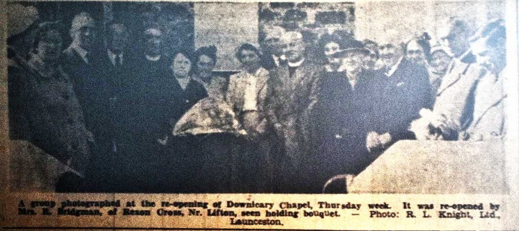 Re-opening of Downicary Chapel after renovation in October 1957.