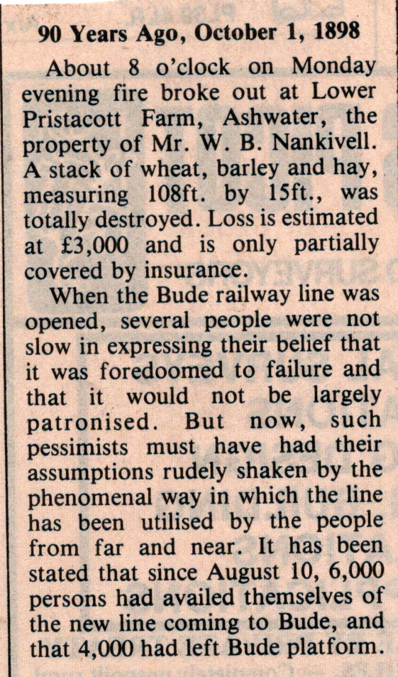 1898 article on the Bude Line