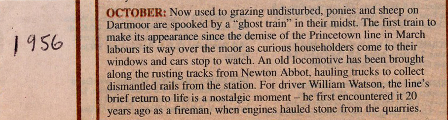 1956 Article on the Princetown Line