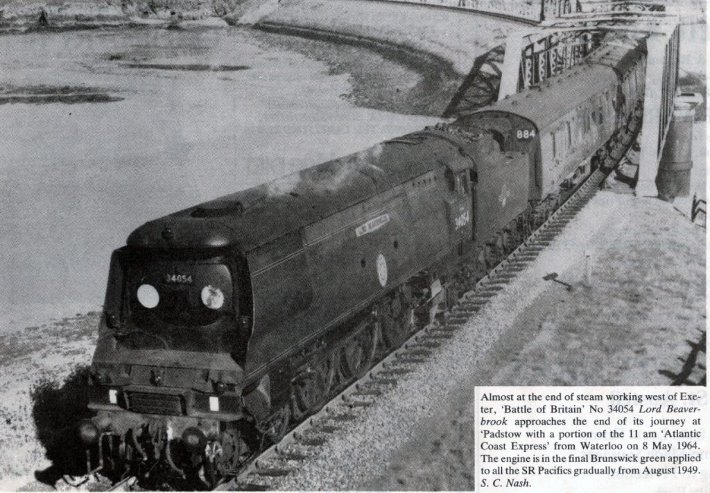 34054 crosses Little Petherick Creek in 1964
