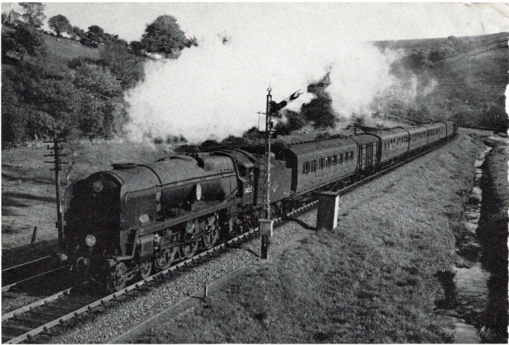 34062 climbs the north side of Dartmoor near Brentor on May 10 1961