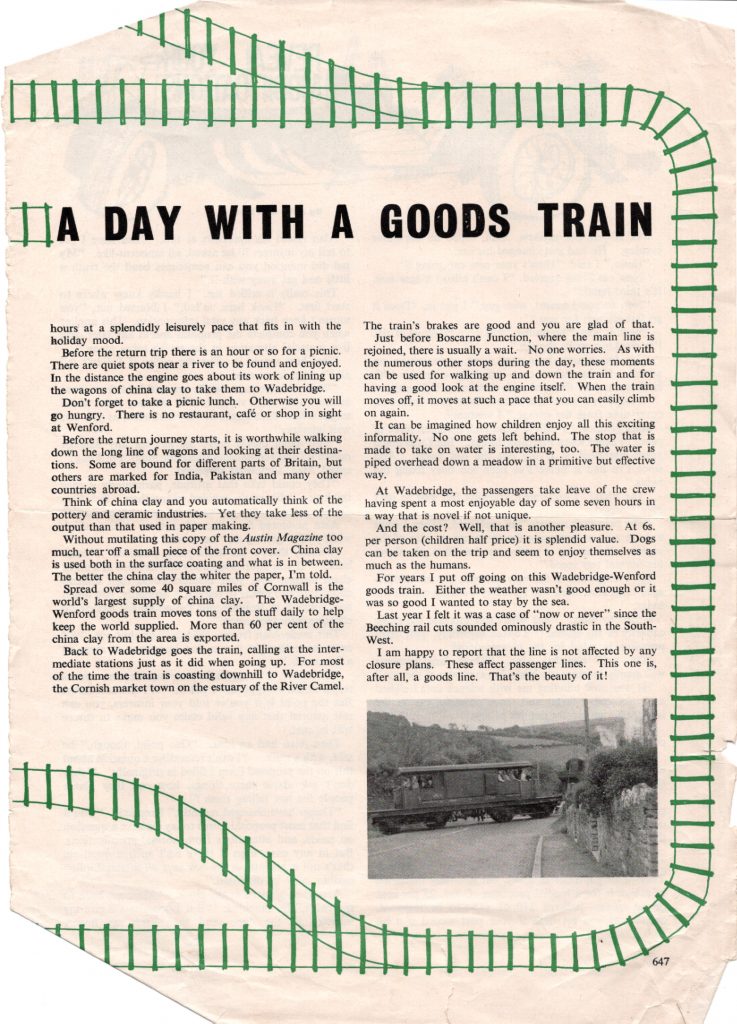 A day with a goods train