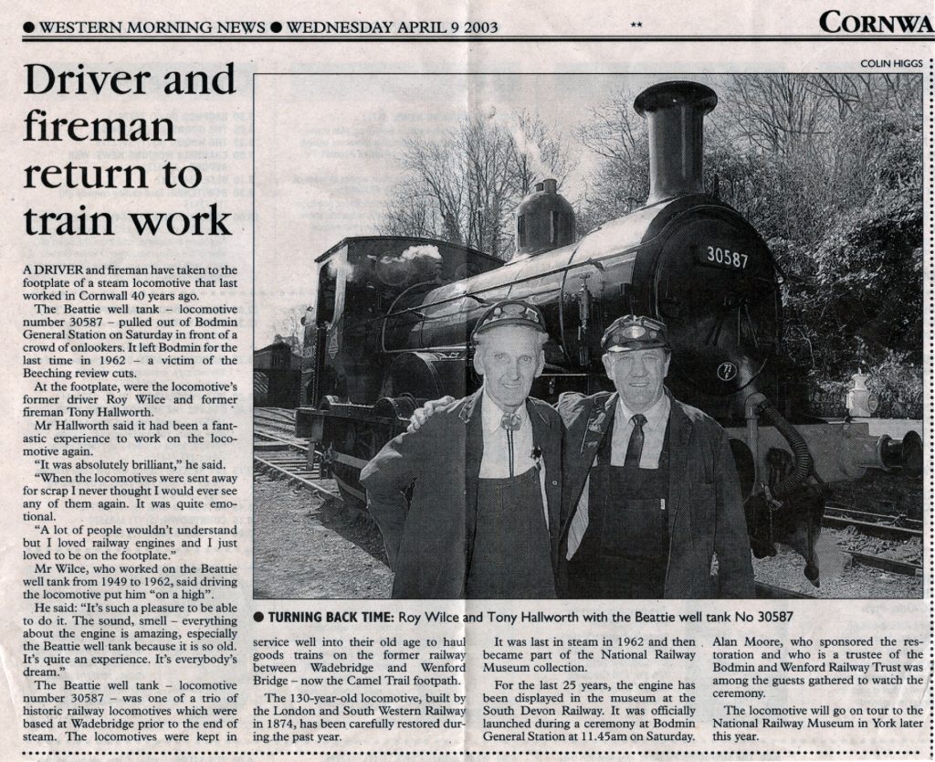Bodmin reunion article from 2003
