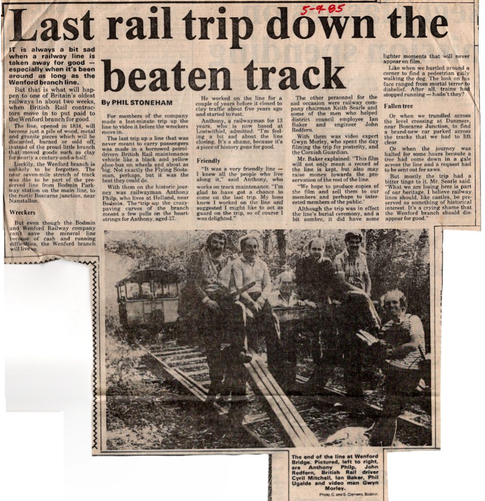 End of the line article from 1985