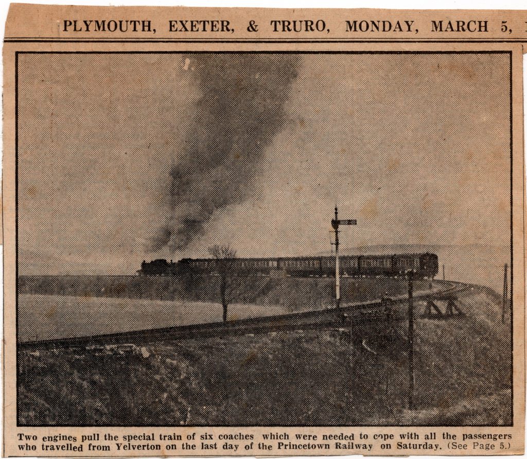 Last train departs Princetown in 1956