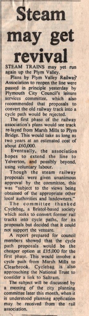 Plym Valley Railway article