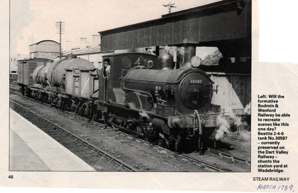 Shunting at Wadebridge Station