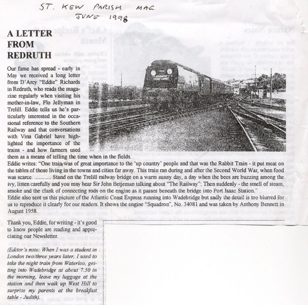 St. Kew Letter 1998