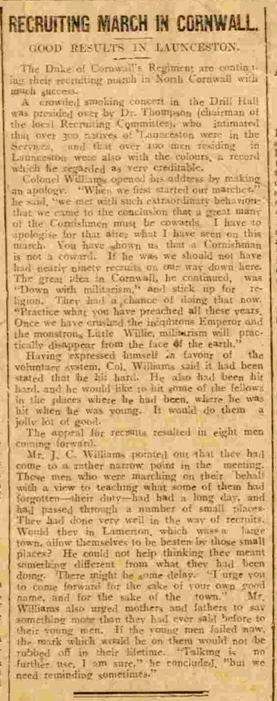 Cornishman - Thursday 29 April 1915 